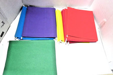 Lot of 32 Letter Size Assorted Colors Hanging File Folders blue, purple, red 