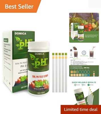 100 Soil pH  Strips pH 3-9 Soil Testing Paper, Mud pH Tester for Garden Lawn ...