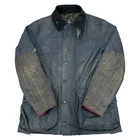 Barbour Digby Wax Jacket Country Outdoor Classic Tartan Quilted Blue Mens Small