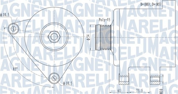 Lichtmaschine Generator Lima Magneti Marelli 063731559010 12V FüR BMW 5Er E39 Z3-image