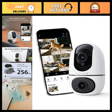 Indoor WiFi Security Camera 360  PTZ, Motion Tracking, Night Vision, 2-Way Audio