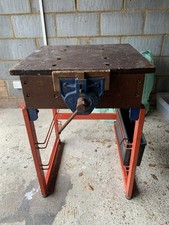Heavy Duty Metal Framed Workbench With Vice and work bench 