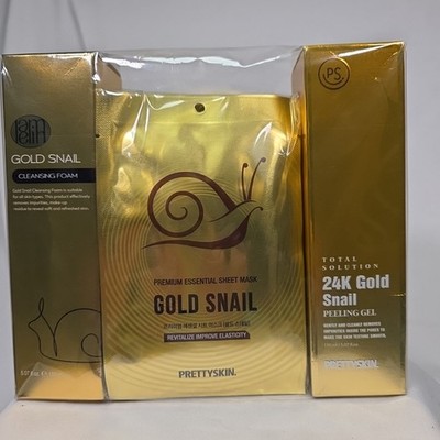 Gold Snail Prettyskin Premium Essential Skin Care Bundle New Sealed Boxed New