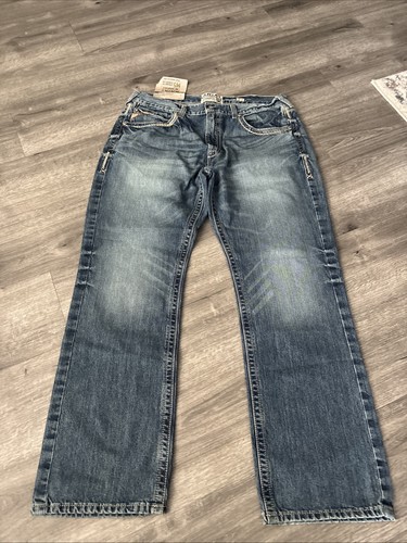 Ariat M5 Jeans Herren 38x32 Blau Straight Leg Gambler Ridgeline Denim Western
