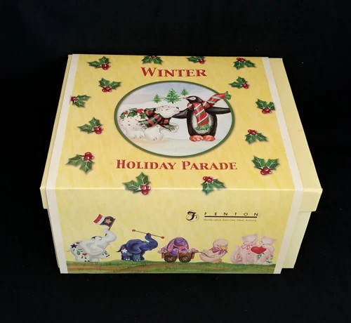 Fenton QVC Holiday Parade Winter Figurine Set