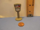 Playmobil accessory VINTAGE GRAY PARKING METER w/ movable dial / measures 2.5 in