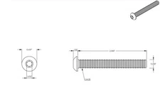 1/4-20 Button Head Cap Screws Stainless Steel Allen Bolts All Lengths Quantities