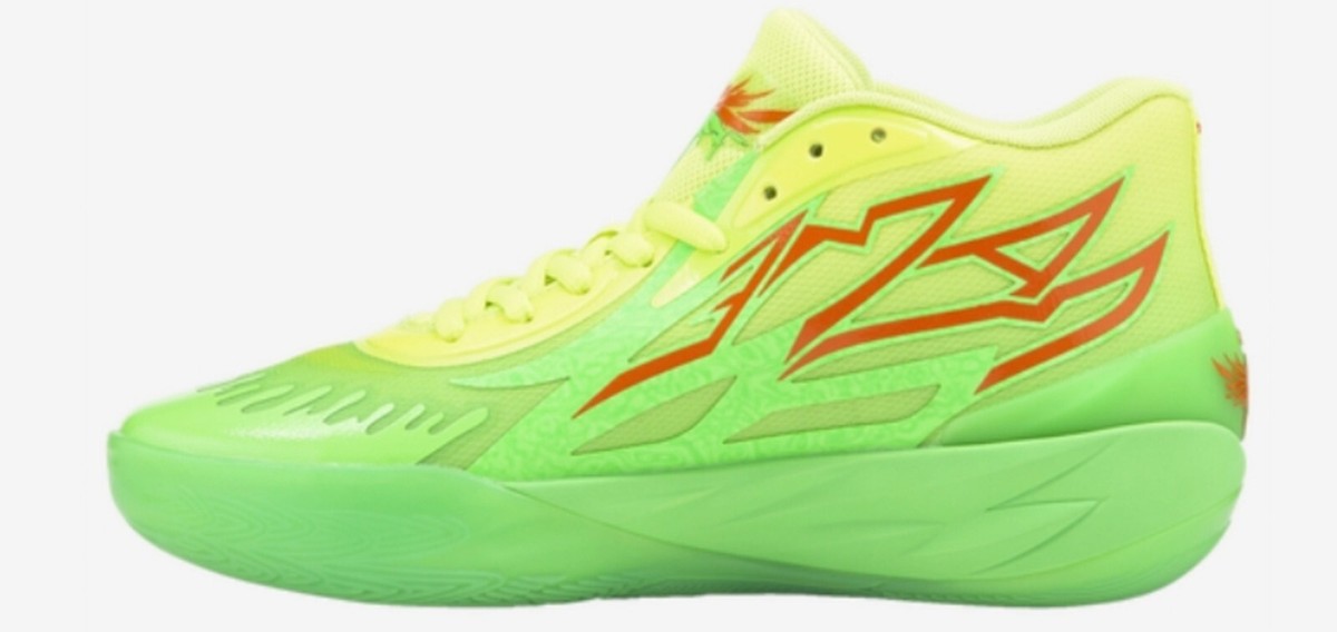 PUMA LAMELO MB.02 Slime Fluro Green/Lime 377584-01 Men basketball Shoes 7.5-14