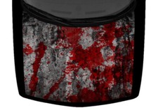 Smeared Red Stains Blood Horror Metal Vinyl Hood Wrap Car Truck Decal Graphic US
