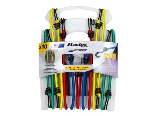 Master Lock 10 Piece Bungee Set - XMS24BUNGEE