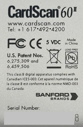 CardScan Personal 60 II Pass-Through Business Card Scanner- Full Package - Picture 19 of 20
