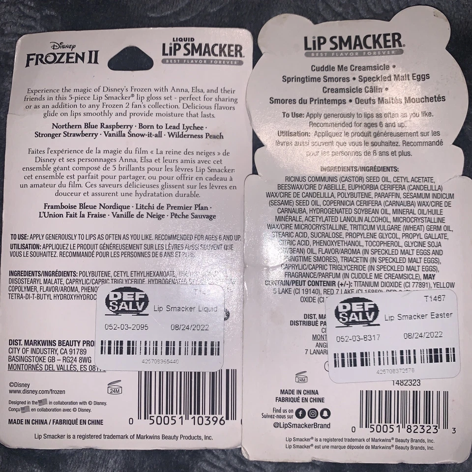 Bálsamos labiais Disney Frozen II 5 peças líquido lip smacker - melhor sabor para sempre. Z - Imagem 2 de 2
