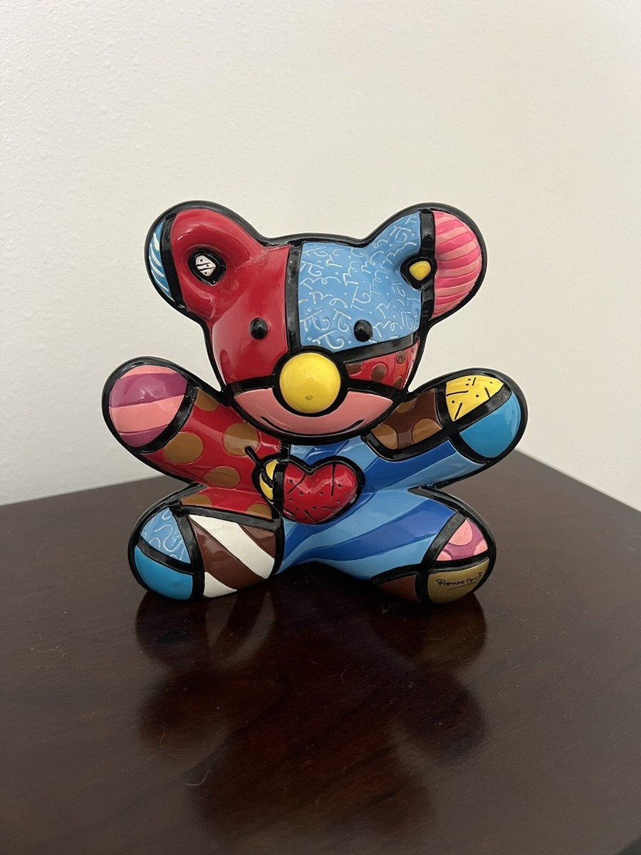 ROMERO BRITTO CUDDLY BEAR SECOND EDITION - # 2094/4000 | eBay