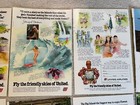 United Airlines Print Ads Lot of 15 - 1970's 1980's  10 x 7 -  Travel - Friendly — photo 3