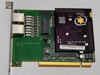 Digium TE205P E1/T1 PCI CARD with VPMOCT064 Rev. B1 Echo Cancellation Module