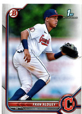 Fran Alduey Cleveland Guardians 2022 Bowman Prospects 1st Bowman Card