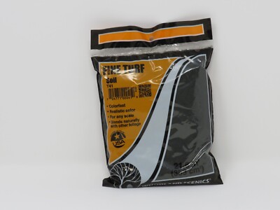 Woodland Scenics 41 Soil Dirt Black Fine Turf for Model Train Scenery