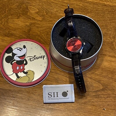 NOS Mickey Mouse 75 Years Disney Special Ed. Watch 2004 w/ Tin RED Ticking Stars
