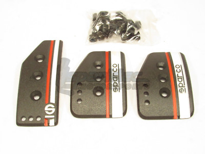 Sparco Settanta Pedal Set Clutch Brake Accelerator Black Manual