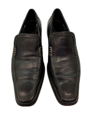 Donald Pliner Rame 120 Black Leather Loafers Slip On Shoes 9  display picture 3