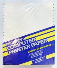 Dot Matrix Tractor-Fed Pro-Print Computer Printer Paper, 250 Continuous Sheets