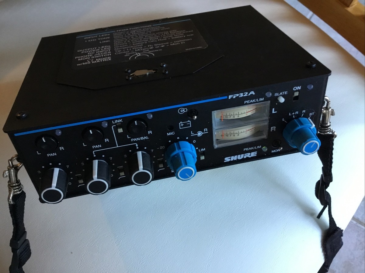 Shure FP32A 3-Channel Stereo Portable Audio Field Mixer Pro