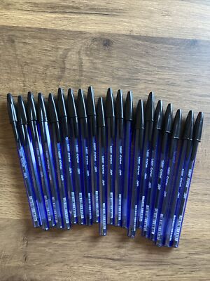 BIC Cristal Soft Schwarz Mittel Kugelschreiber SCHWARZE TINTE (PKT 20 STIFTE) BIC REF: 918518