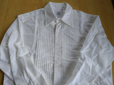 NWOT Brooks Brothers Black Fleece White Oxford Cloth Formal Shirt 