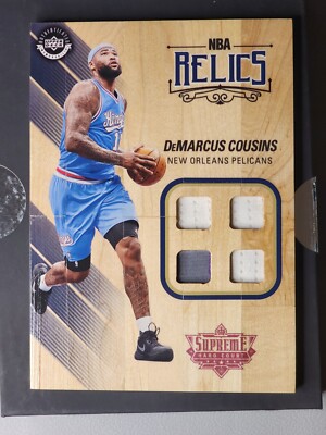 2016-17 UPPER DECK SUPREME HARD COURT DEMARCUS COUSINS GAME-USED 