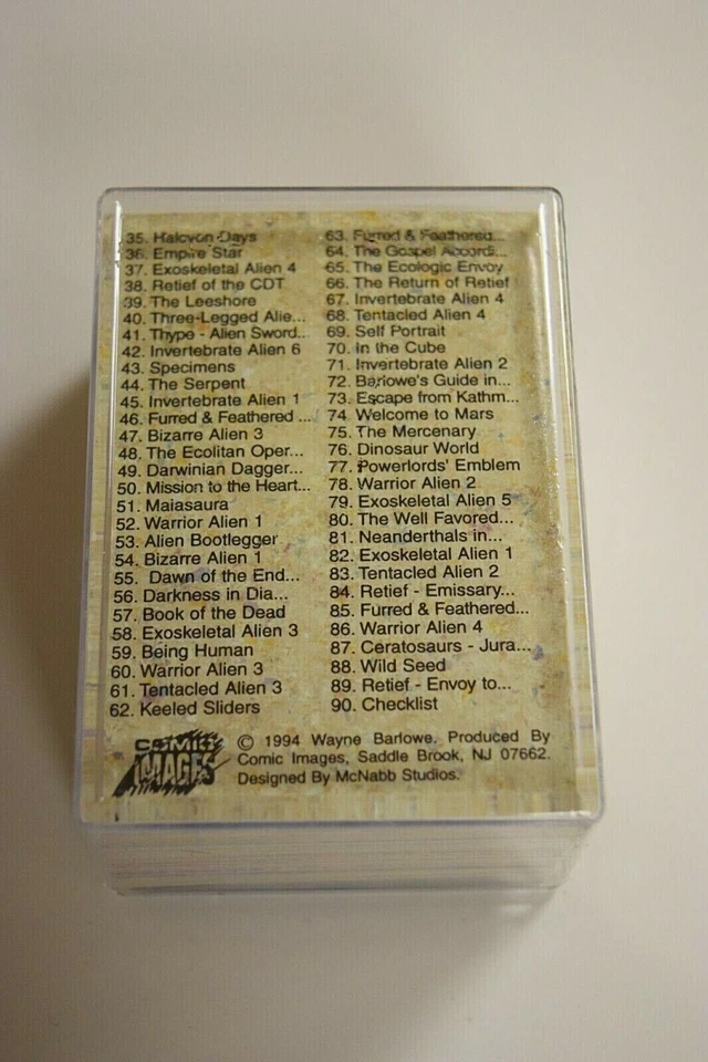 Comic Images “Alien Worlds of Wayne Barlowe” 90 Card Base Set Complete NM - Image 2 of 2