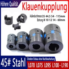 Wellenkupplung/Klauenkupplung L070/L075/L095/L100~L190 Außendurchmesse 35–115 mm