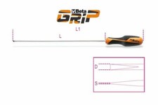 Image of Beta Tools 1264L Beta GRIP® Long Screwdriver for Headless Slot Screws 4 x 400mm