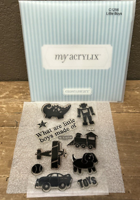 Close To My Heart CTMH C1256 Little Boys My Acrylix Scrapbook Stamp Set