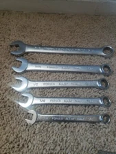 Master Mechanic Alloy Combination Wrenches 5 Piece Set Drop Forged Vintage