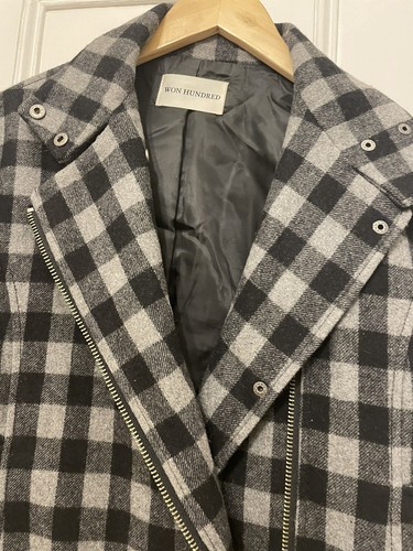 Won Hundred Black And White Wool Mix Coat Sizes 8 and 10