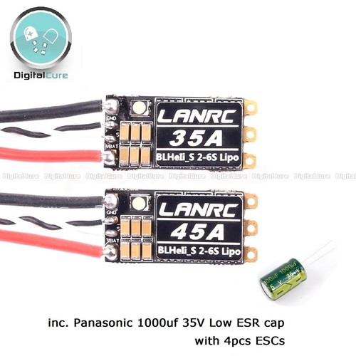 RC Brushless ESC 35A 45A BLHeli_S 2-6S DShot600 Adjustable LED - Quadcopter FPV - Picture 1 of 10