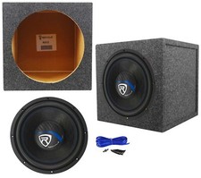 Rockville K5 W12K5S2 12" 1400 Watt 2 Ohm Car Subwoofer Sealed Sub Box Enclosure