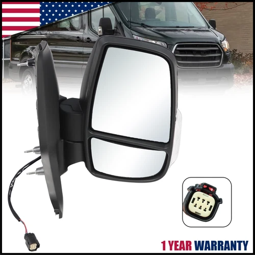 Passenger Right Side Power Mirror with Lamp For Ford Transit 150 250 350HD 10-24