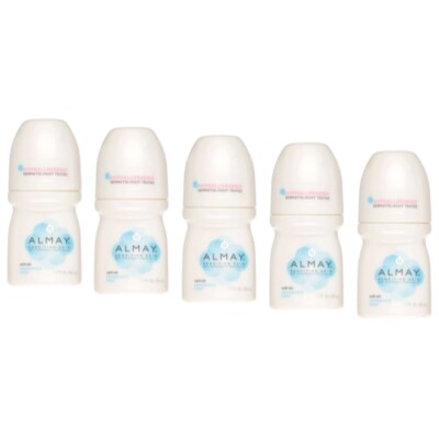 5 Pack Almay Sensitive Skin Roll On Fragrance Free Anti Perspirant 1.7 Oz Each