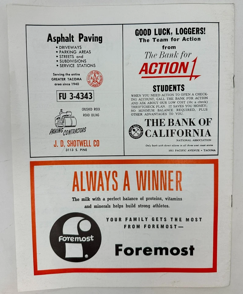 1966 Puget Sound Loggers vs Eastern Washington Savages Football Game Program - Image 3 of 3