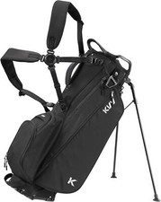 Golf Stand Bag with 7 Way Full-Length Dividers, 5 Zippered Pockets,Black