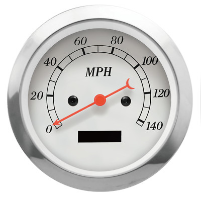 MOTOR METER RACING Classic 85mm 3-3/8'' Electrical Speedometer Odometer 140 MPH