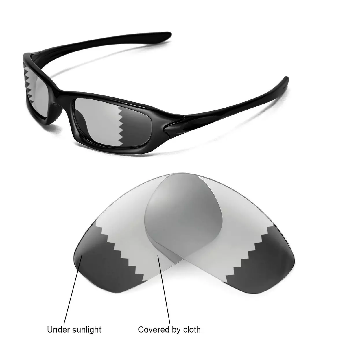 Walleva Transition/Photochromic Polarized Replacement Lenses for Oakley  Juliet Sunglasses 