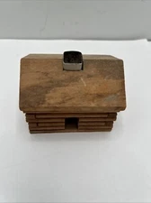 Small Log Cabin Incense roof top chimney Burner