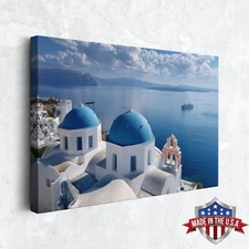 Whispers of Santorini Forest Wall Art, Canvas Print for Home Decor, Art Poster