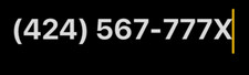 424 567-777X Vanity Phone Number Los Angeles