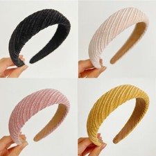 Solid Color Wide Edge Twill Headband Fashion Women Accessories Sponge Women
