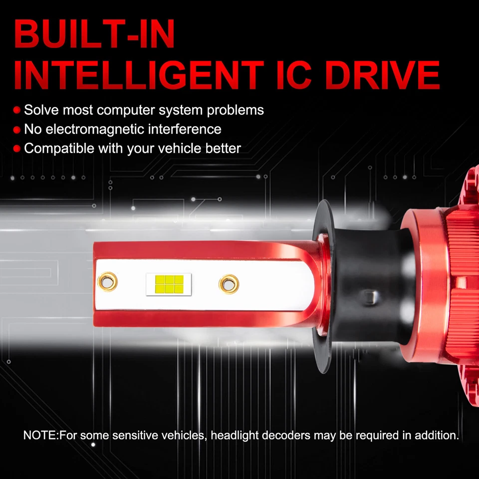 Kit de 4 bombillas LED de haz alto/bajo combo 6000K para Honda S2000 2000-2009 Foto 2 de 4