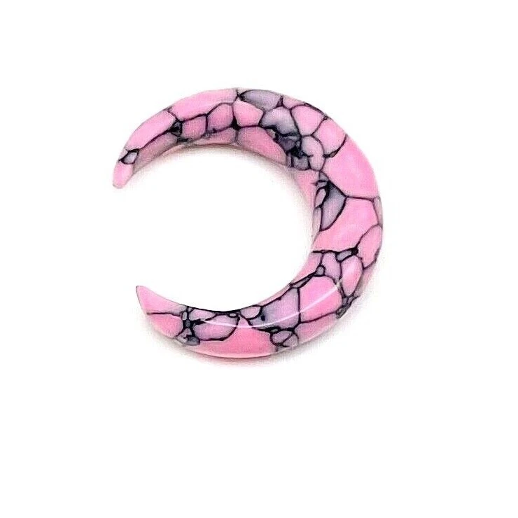 Pink Turquoise Organic Stone Septum Pinchers, size 12g to 5/8''and Customizes - Image 4 of 4