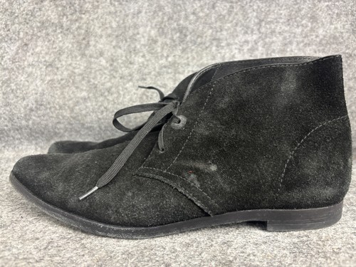 Alexander Wang Boots Womens Size 9 Black Suede Chukka Ankle Booties Made Italy
